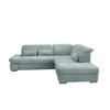 ECKSOFA Mintgrün Chenille  - Chromfarben/Mintgrün, Design, Textil/Metall (280/254cm) - Livetastic