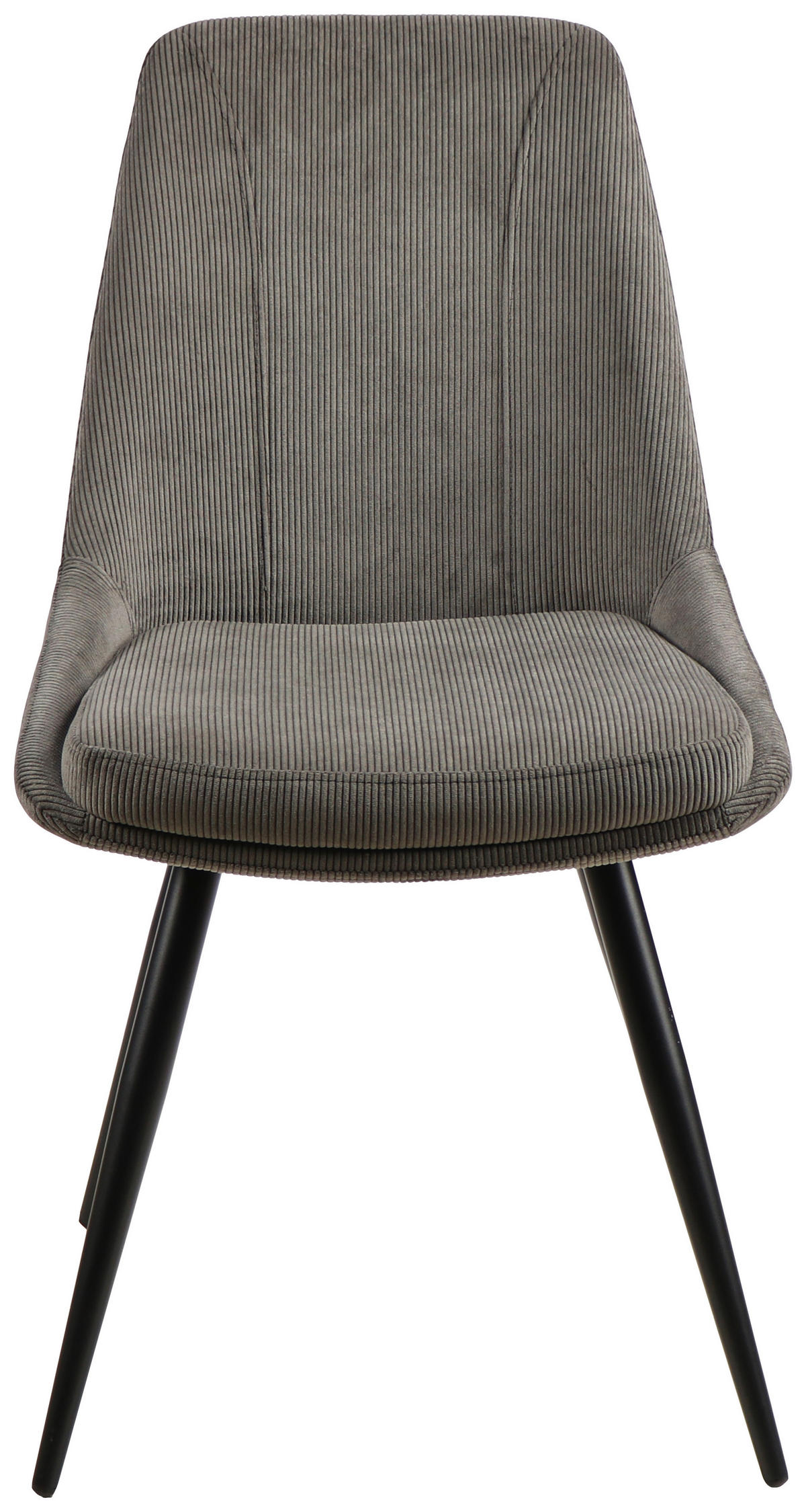 STUHL  in Eisen Cord Holz, Metall, Textil  - Schwarz/Grau, MODERN, Holz/Textil (49/88/59cm) - MID.YOU