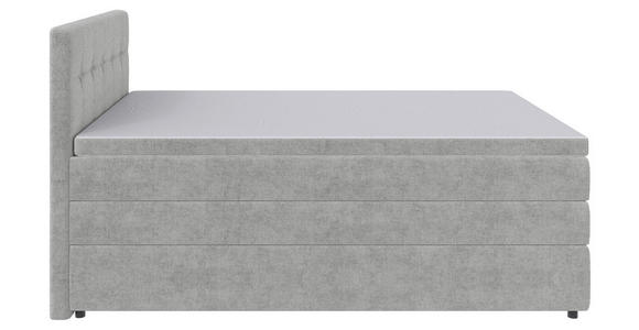 BOXSPRINGBETT 120/200 cm  in Hellgrau  - Hellgrau/Schwarz, KONVENTIONELL, Kunststoff/Textil (120/200cm) - Carryhome