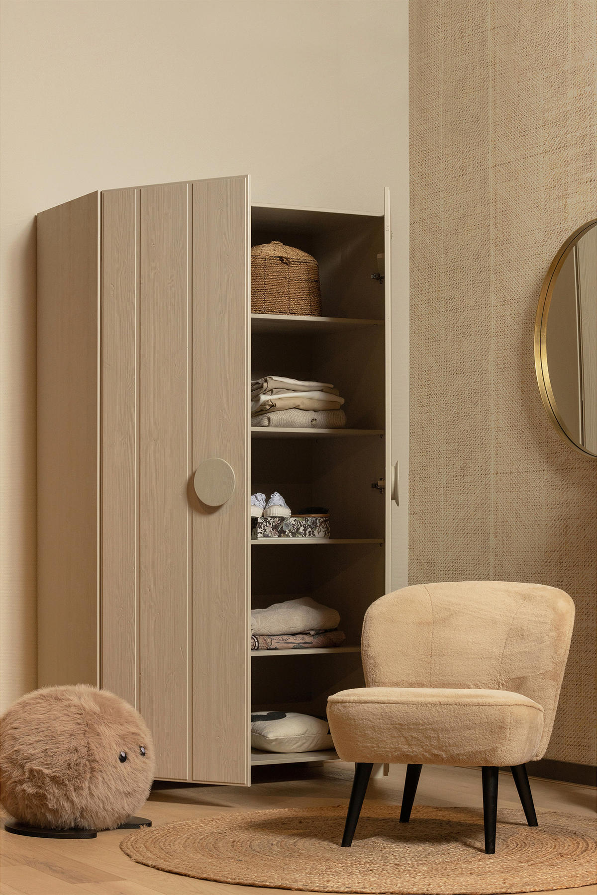 TEPPICH 150/150 cm ROSS Naturfarben rund  - Naturfarben, Basics, Textil (150/150cm)