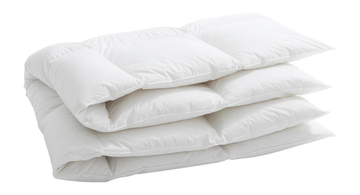 KASSETTENDUVET 160/210 cm SAAS FEE  - Weiss, Basics, Textil (160/210cm) - Billerbeck