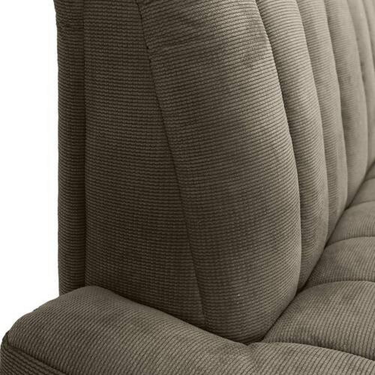 SITZBANK in Textil Dunkelbraun  - Dunkelbraun/Schwarz, Design, Textil/Metall (195/87/77cm) - Novel