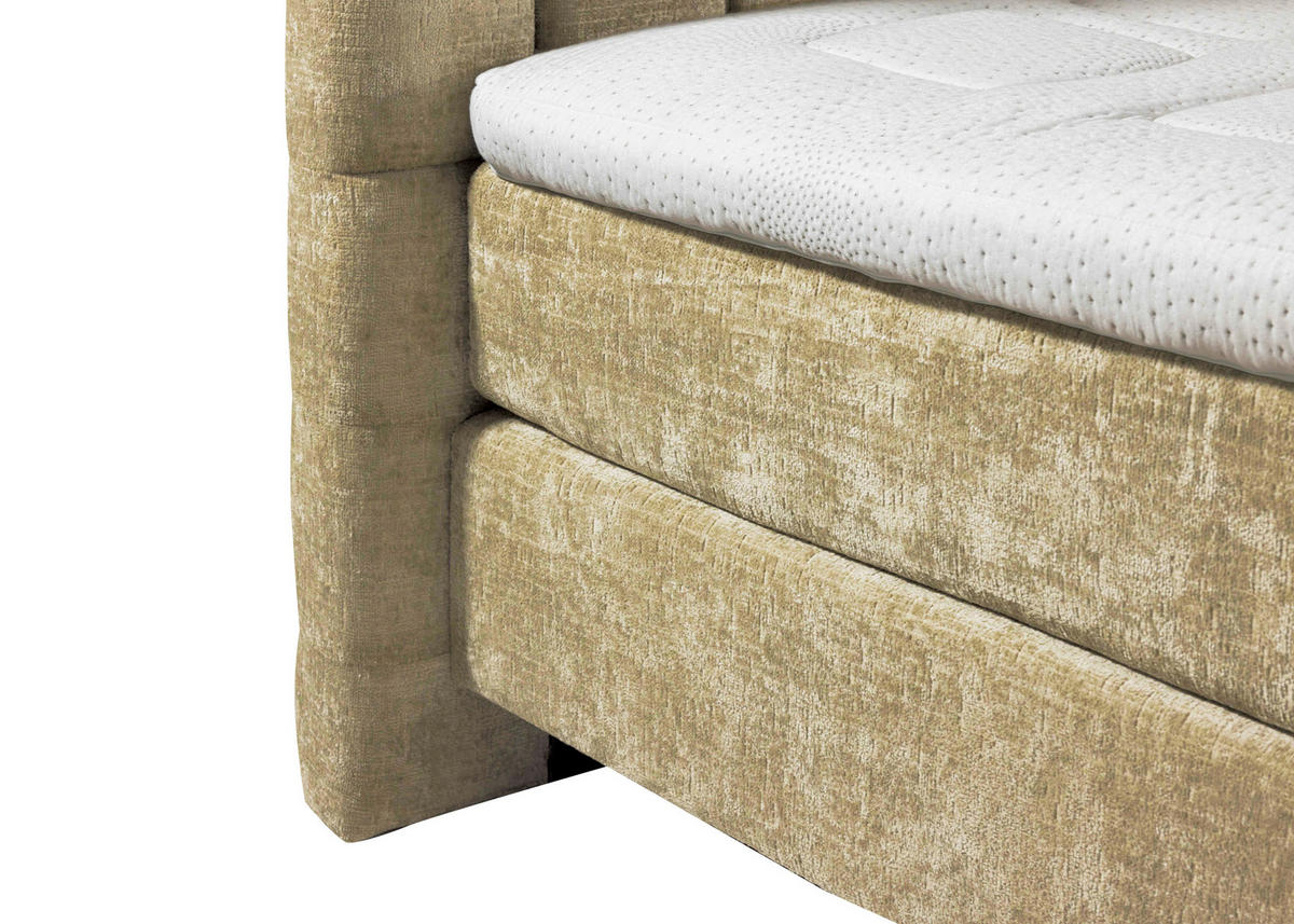BOXSPRINGBETT 160/200 cm  in Hellgrün  - Eichefarben/Hellgrün, Design, Holz/Textil (160/200cm) - Esposa