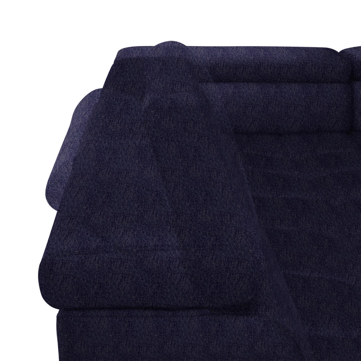 WOHNLANDSCHAFT in Samt, Webstoff Schwarz  - Schwarz, Design, Textil/Metall (216/385/177cm) - Welnova