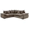 ECKSOFA Braun Velours  - Chromfarben/Braun, KONVENTIONELL, Kunststoff/Textil (247/247cm) - Carryhome