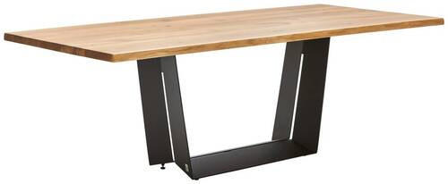 ESSTISCH in Holz, Metall 200/100/75 cm  - Eichefarben/Schwarz, Design, Holz/Metall (200/100/75cm) - Joop!