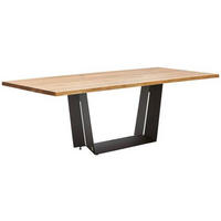 ESSTISCH in Holz, Metall 200/100/75 cm  - Eichefarben/Schwarz, Design, Holz/Metall (200/100/75cm) - Joop!