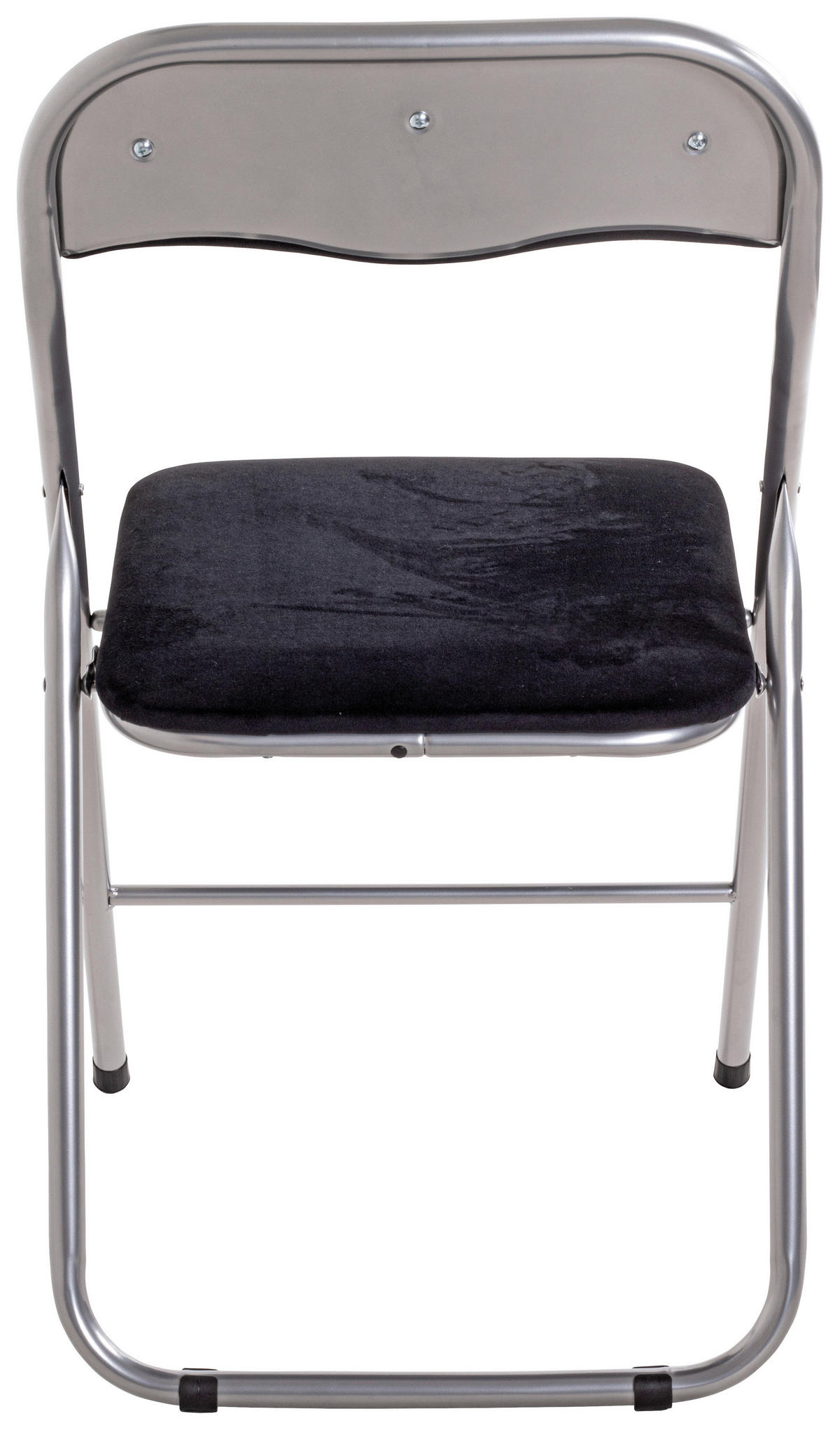 KLAPPSESSEL in Metall, Textil Grau, Schwarz  - Schwarz/Grau, Basics, Textil/Metall (45/81/45cm)