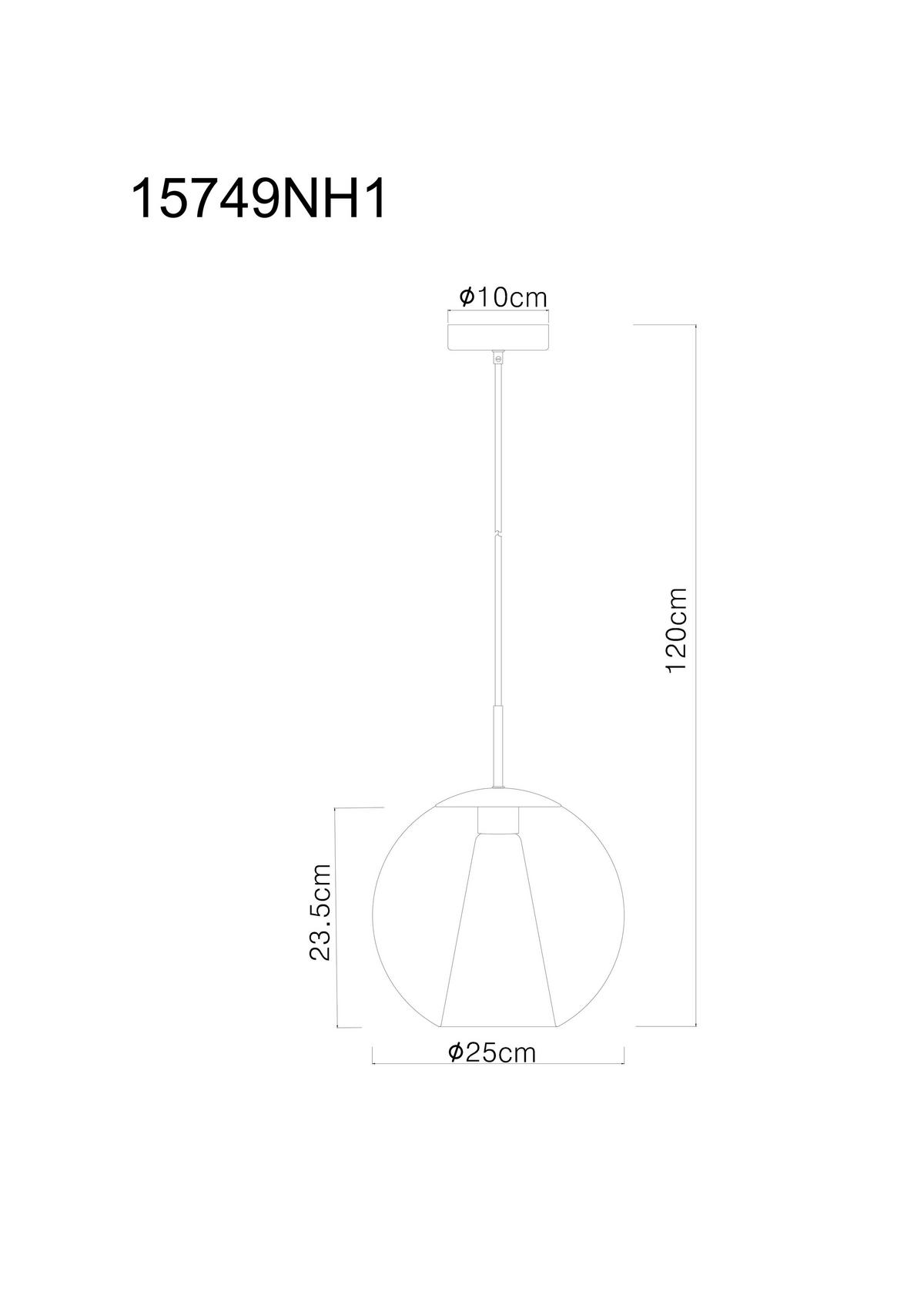 HÄNGELEUCHTE 25/120 cm    - Klar/Chromfarben, Basics, Glas/Kunststoff (25/120cm) - Globo