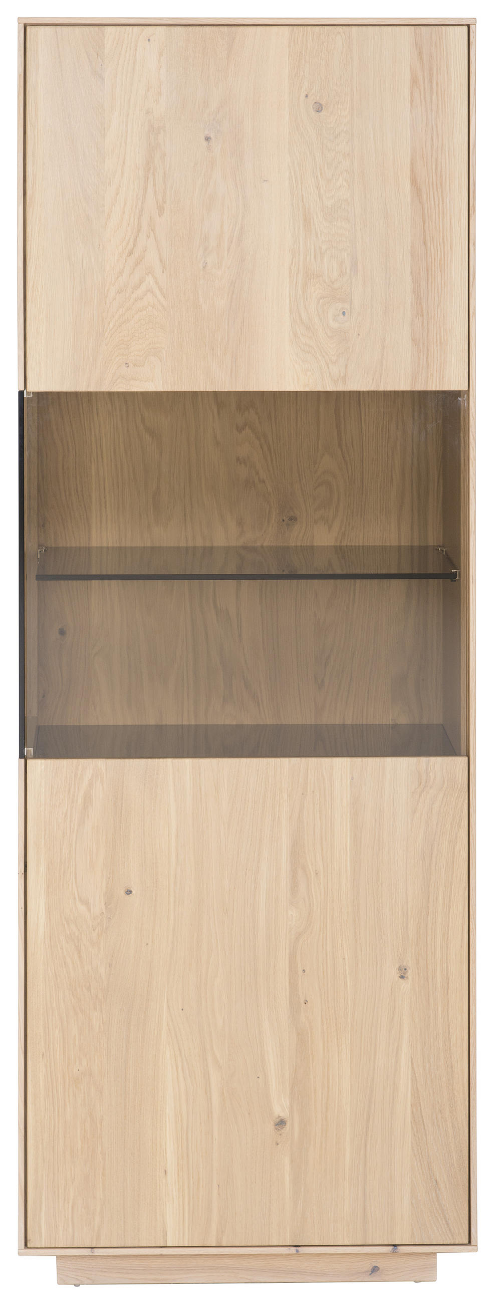 VITRINE  in massiv Asteiche Eichefarben - Eichefarben, Natur, Glas/Holz (60/166,6/36cm) - Anrei