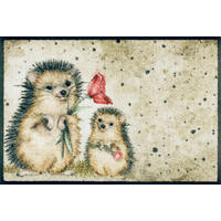 FUßMATTE 40/60 cm Spike  - Hellbraun/Dunkelbraun, Trend, Kunststoff/Textil (40/60cm) - wash+dry