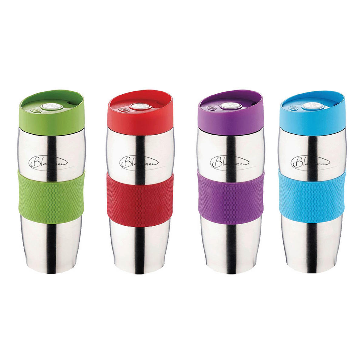 CANĂ TERMOS 0.38 l  - lila/albastru deschis, Basics, plastic/metal (0,38l)