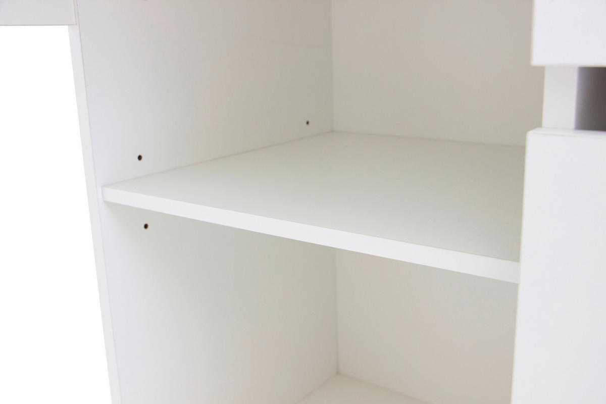 ECKSCHREIBTISCH  in Weiss  - Weiss, Modern, Holzwerkstoff (154/77/84.5cm) - MID.YOU