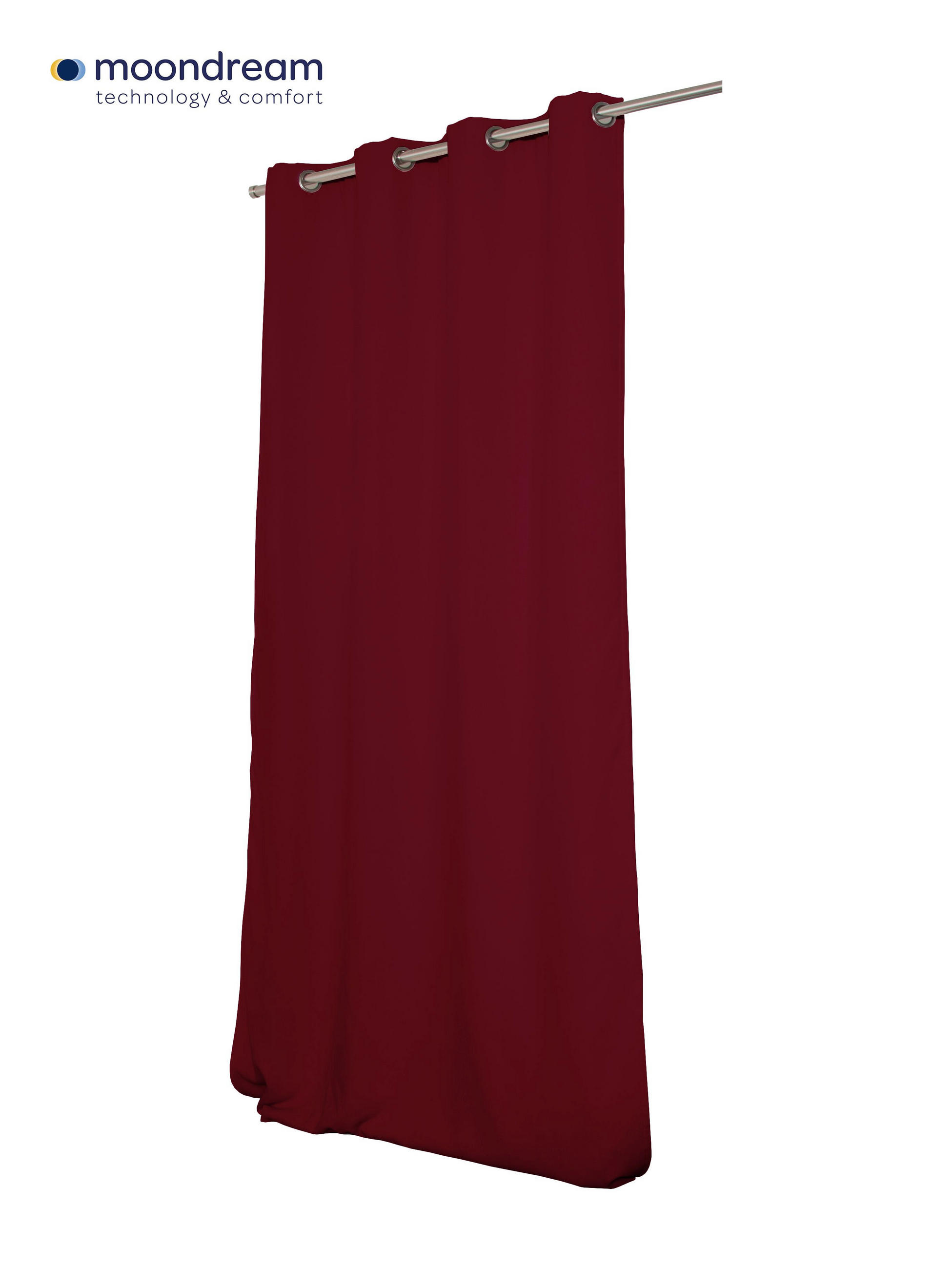 WÄRMESCHUTZVORHANG Verdunkelung  - Rot, Basics, Textil (145/260cm)