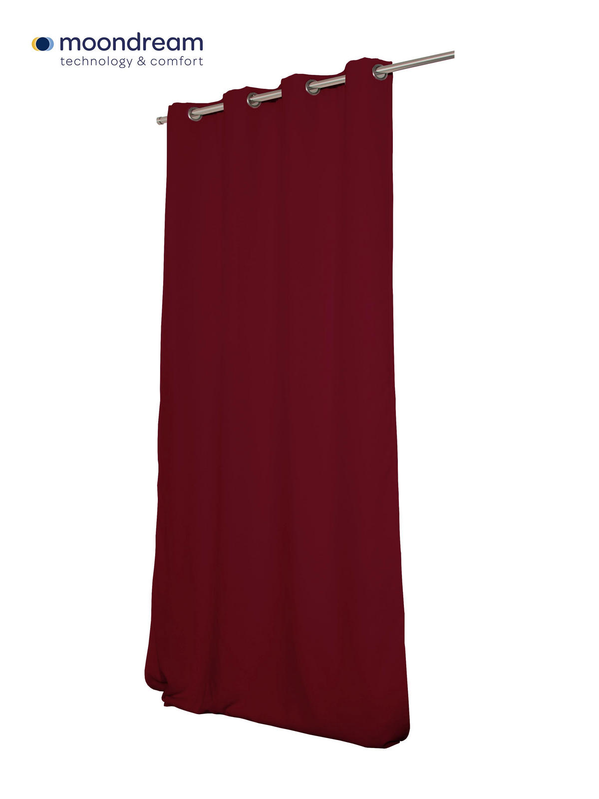 WÄRMESCHUTZVORHANG Verdunkelung  - Rot, Basics, Textil (145/260cm)