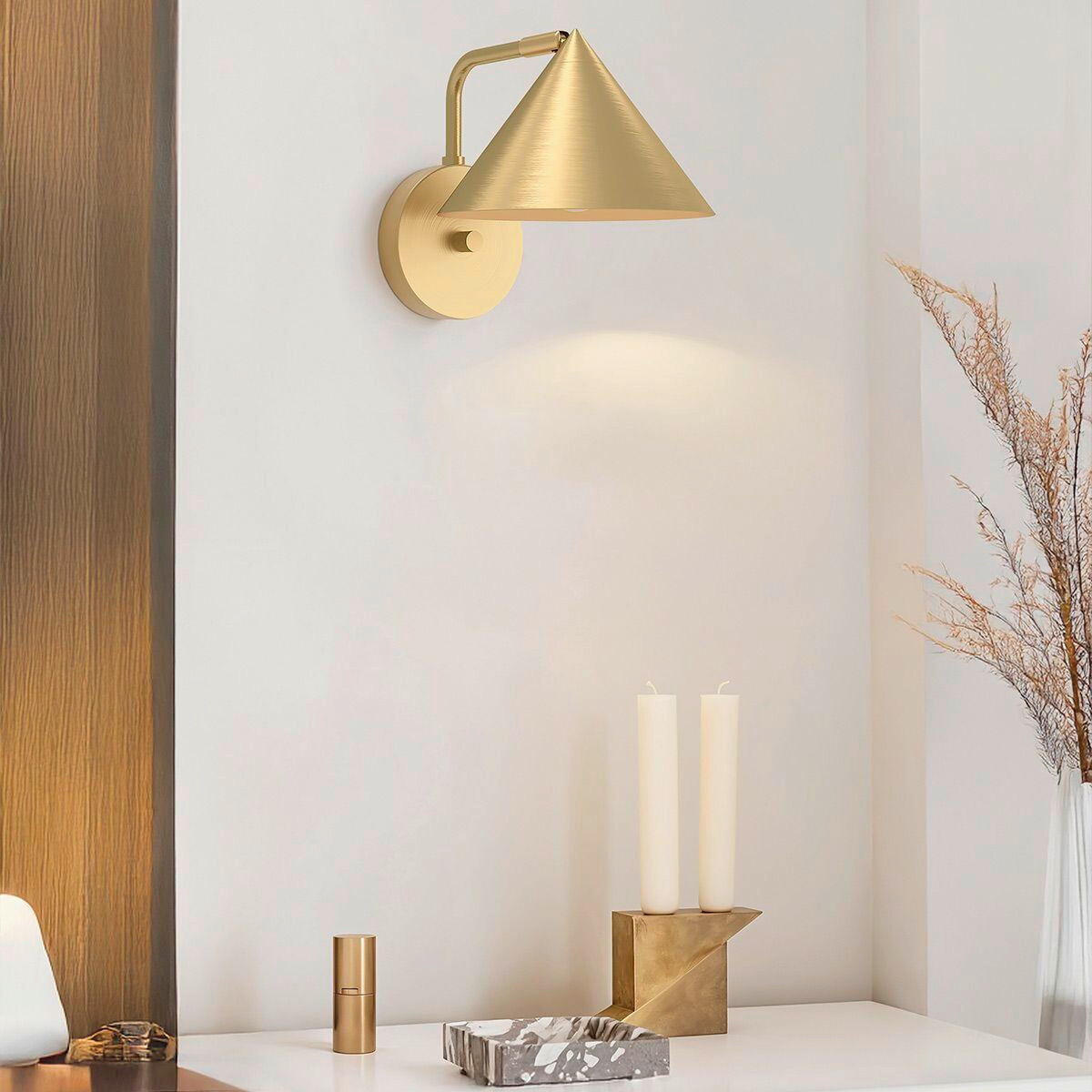 WANDLEUCHTE Alora Mood   - Goldfarben, KONVENTIONELL, Metall (21,3/19,7/26,7cm) - Elstead Lighting
