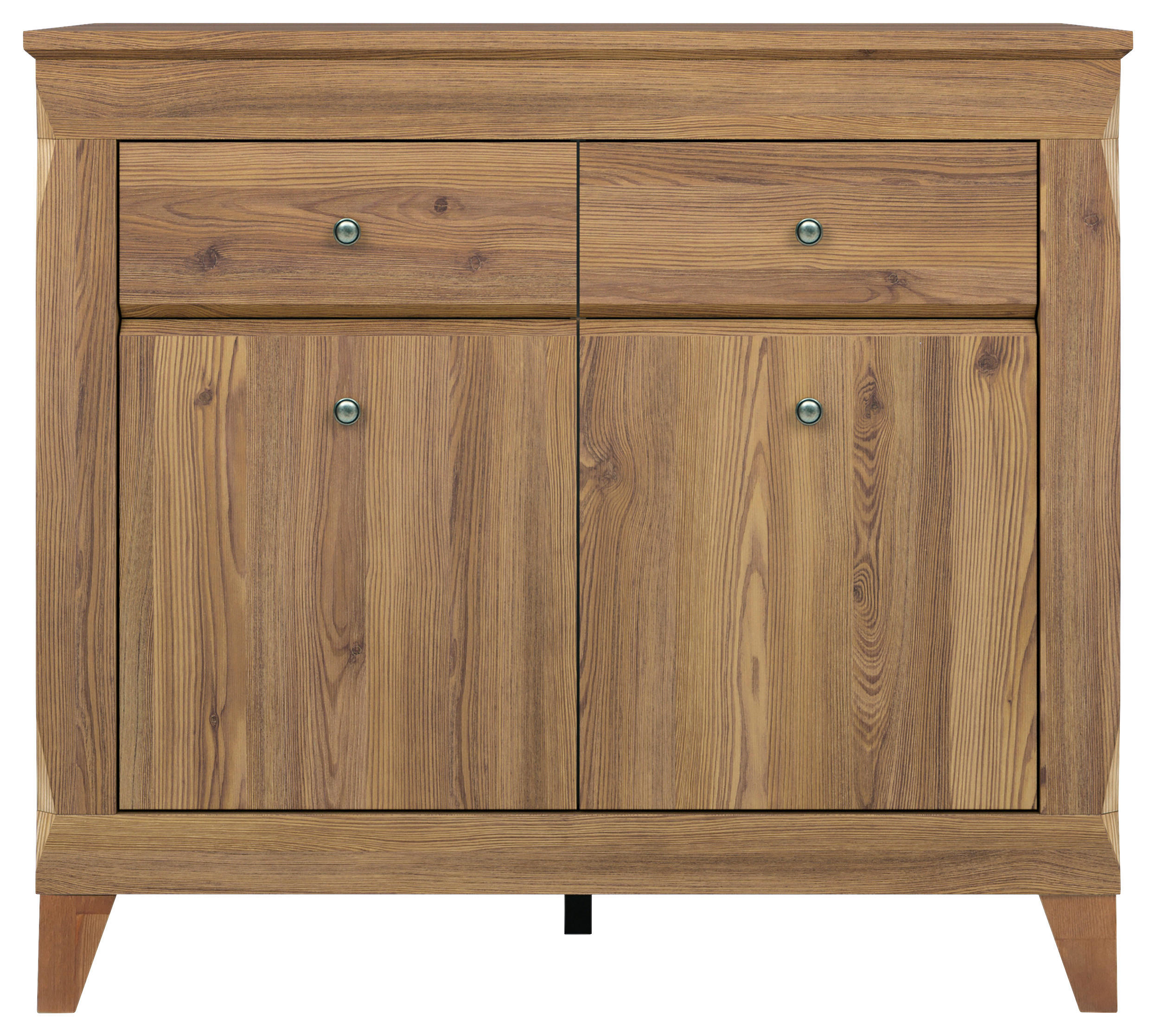 KOMMODE 110/98/47 cm Lärchefarben  - Eichefarben/Silberfarben, Design, Holzwerkstoff/Kunststoff (110/98/47cm)