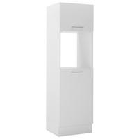 GERÄTEUMBAUSCHRANK 60/211/57 cm  in Weiß  - Chromfarben/Weiß, Trend, Holzwerkstoff/Metall (60/211/57cm) - MID.YOU