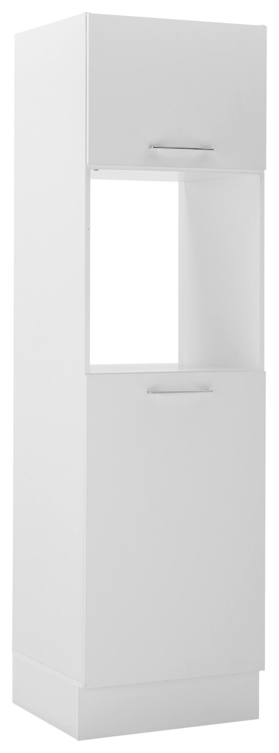 GERÄTEUMBAUSCHRANK 60/211/57 cm  in Weiß  - Chromfarben/Weiß, Trend, Holzwerkstoff/Metall (60/211/57cm) - MID.YOU