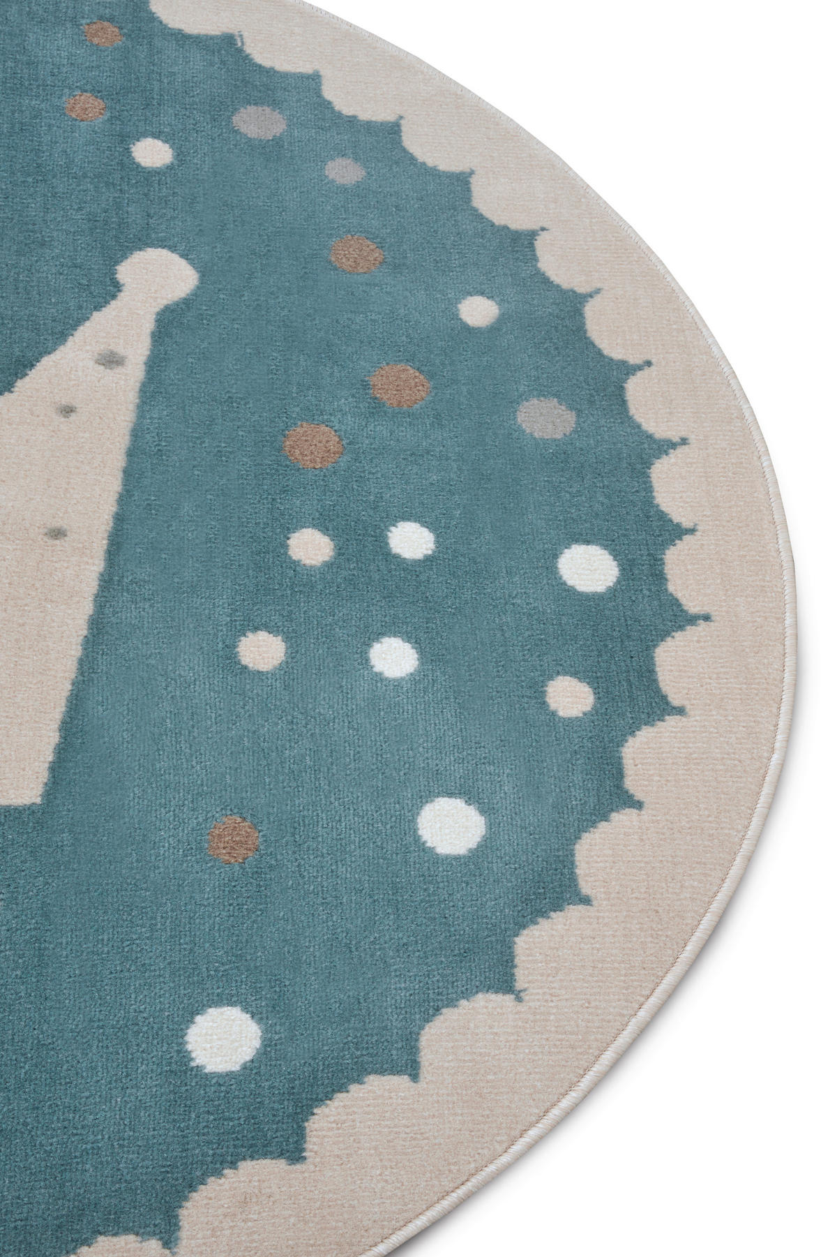 KINDERTEPPICH 100 cm Adventures  - Türkis/Creme, Design, Kunststoff/Textil (100cm)
