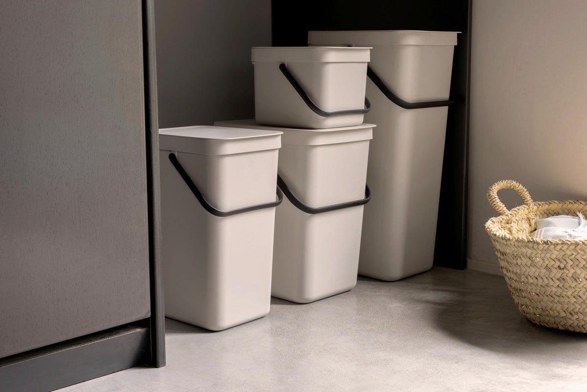 ODPADKOVÝ KOŠ  12 l - béžová, Basics, plast (24,9/35,10cm) - Brabantia
