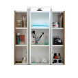 SPIEGELSCHRANK 65/70/16 cm  - Chromfarben/Eichefarben, KONVENTIONELL, Glas/Holzwerkstoff (65/70/16cm) - Xora
