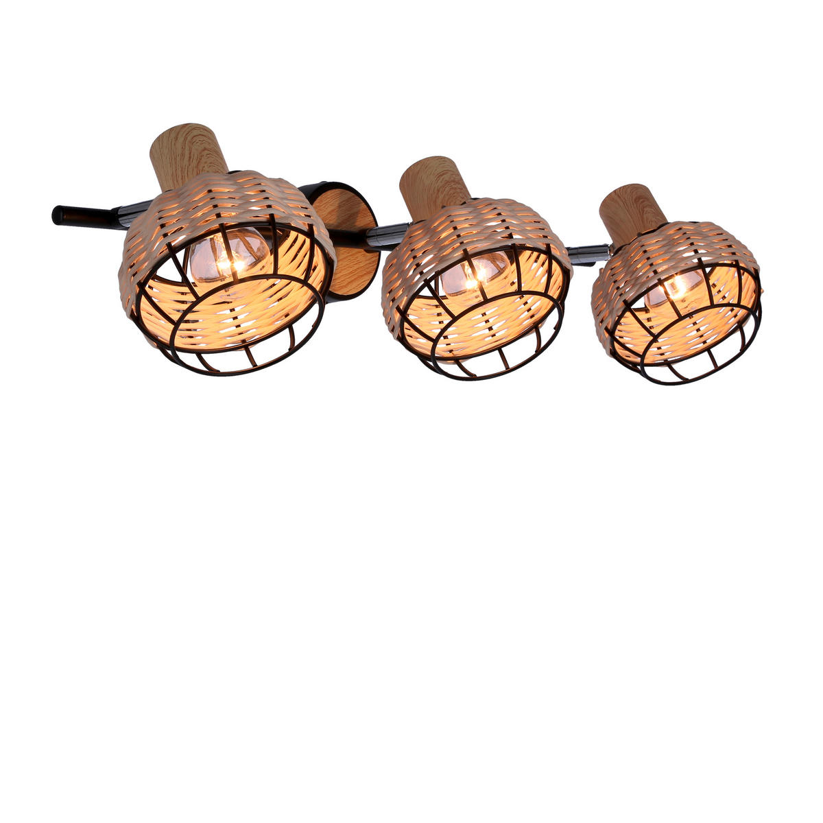 SPOTLIGHT Tajga 64/12/18 cm   - svart, Natur, metall/trä (64/12/18cm)