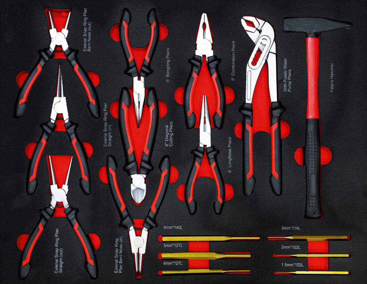 WERKSTATTWAGEN 79,51/96,97/45,5 cm  - Rot/Schwarz, Basics (79,51/96,97/45,5cm)