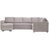 WOHNLANDSCHAFT in Cord, Velours Hellgrau  - Hellgrau/Schwarz, Design, Kunststoff/Textil (160/311/205cm) - Xora