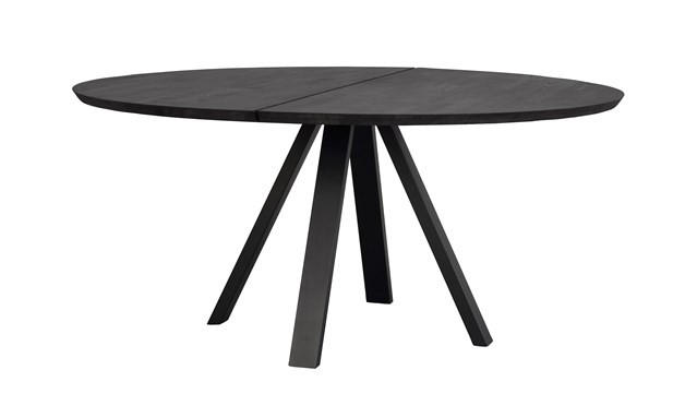 MATBORD in trä 150/150/75 cm - svart, Design, metall/trä (150/150/75cm) - Rowico