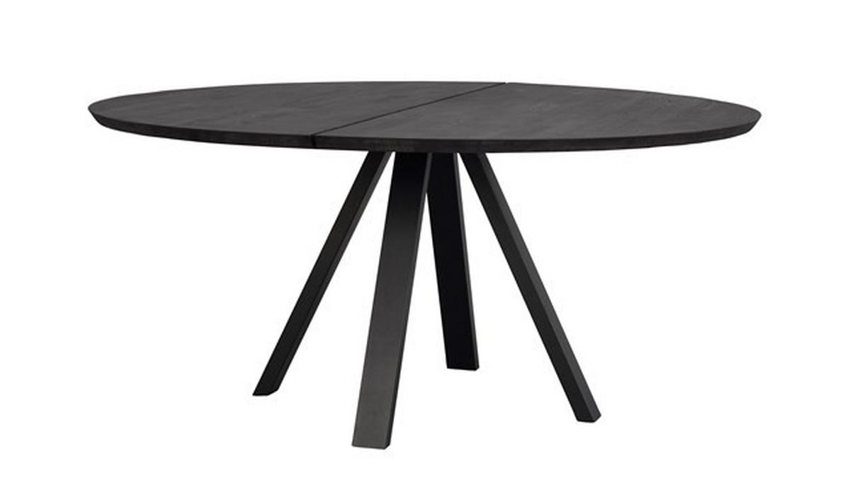 MATBORD i trä 150/150/75 cm   - svart, Design, metall/trä (150/150/75cm) - Rowico
