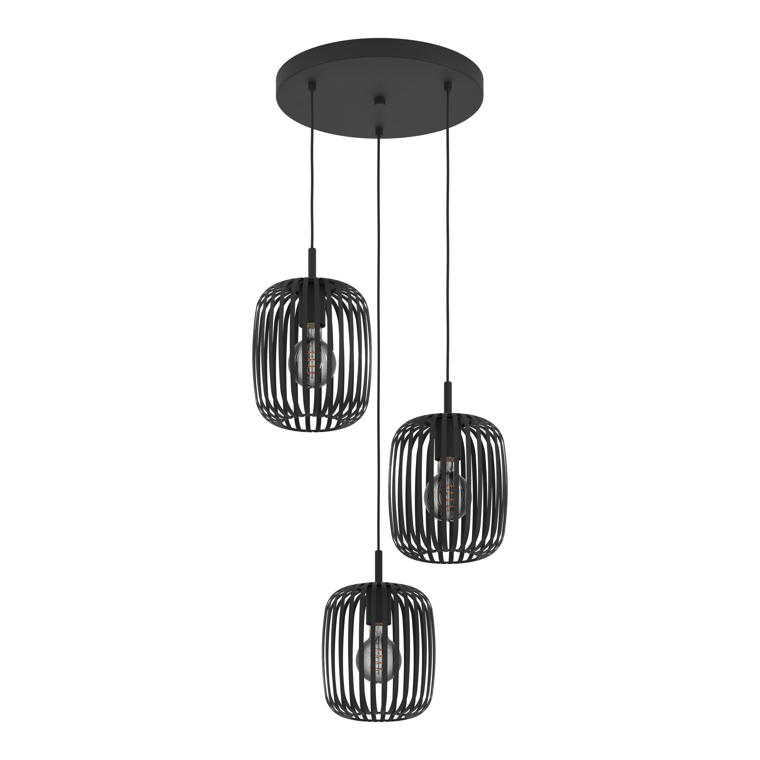 HÄNGELEUCHTE Romazzina 46/110 cm   - Schwarz, Design, Metall (46/110cm) - Eglo