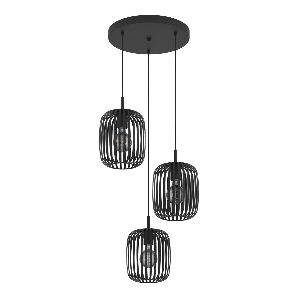 ZÁVĚSNÉ SVÍTIDLO, 46/110 cm  - černá, Design, kov (46/110cm) - Eglo