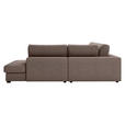 ECKSOFA Braun Cord  - Schwarz/Braun, KONVENTIONELL, Kunststoff/Textil (314/250cm) - Carryhome