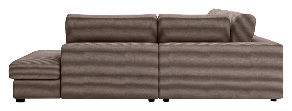 ECKSOFA in Cord Braun  - Schwarz/Braun, Konventionell, Kunststoff/Textil (314/250cm) - Carryhome