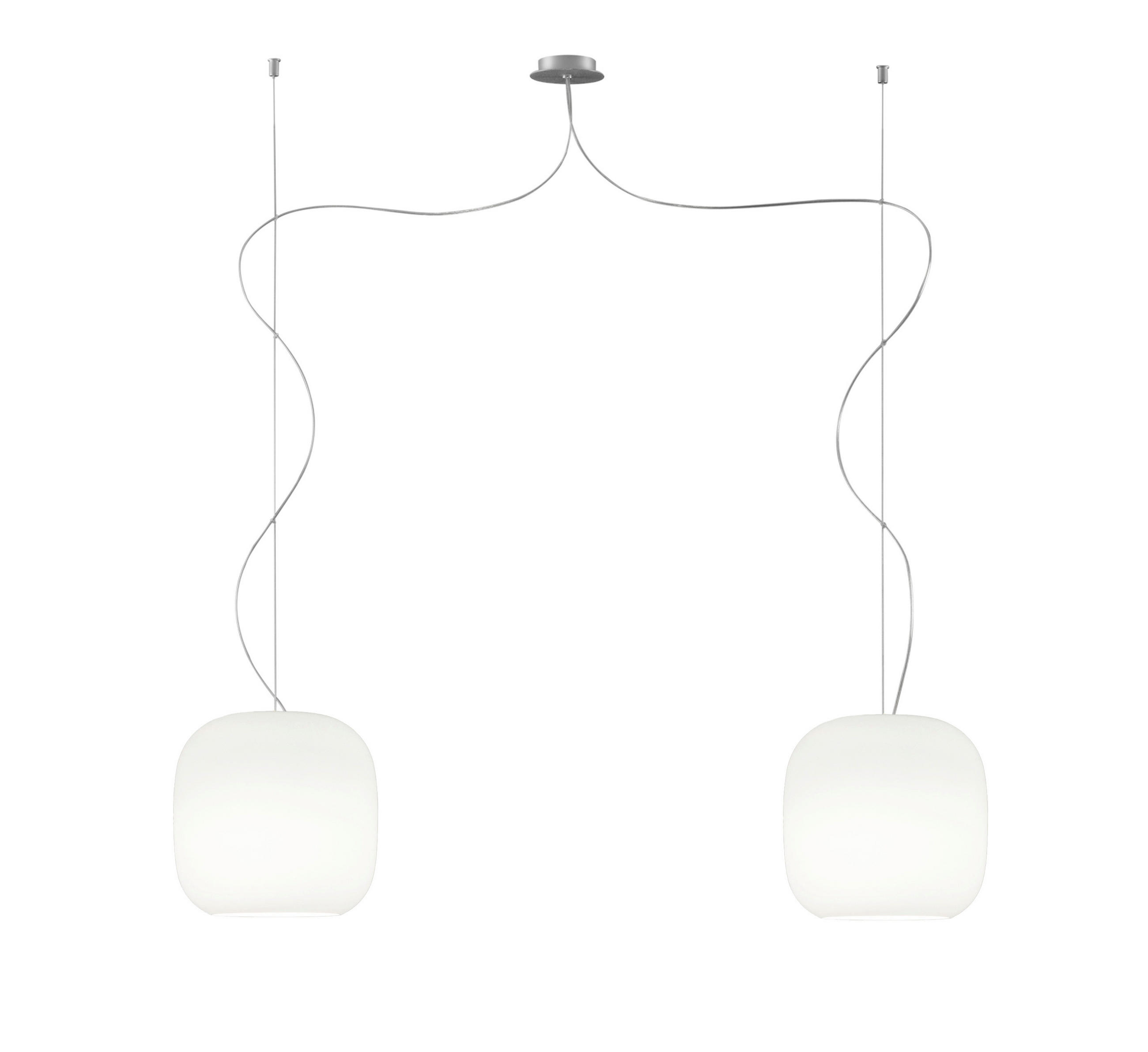 PENDELLEUCHTE MUREA 25/150 cm   - Weiß, KONVENTIONELL, Glas (25/150cm)