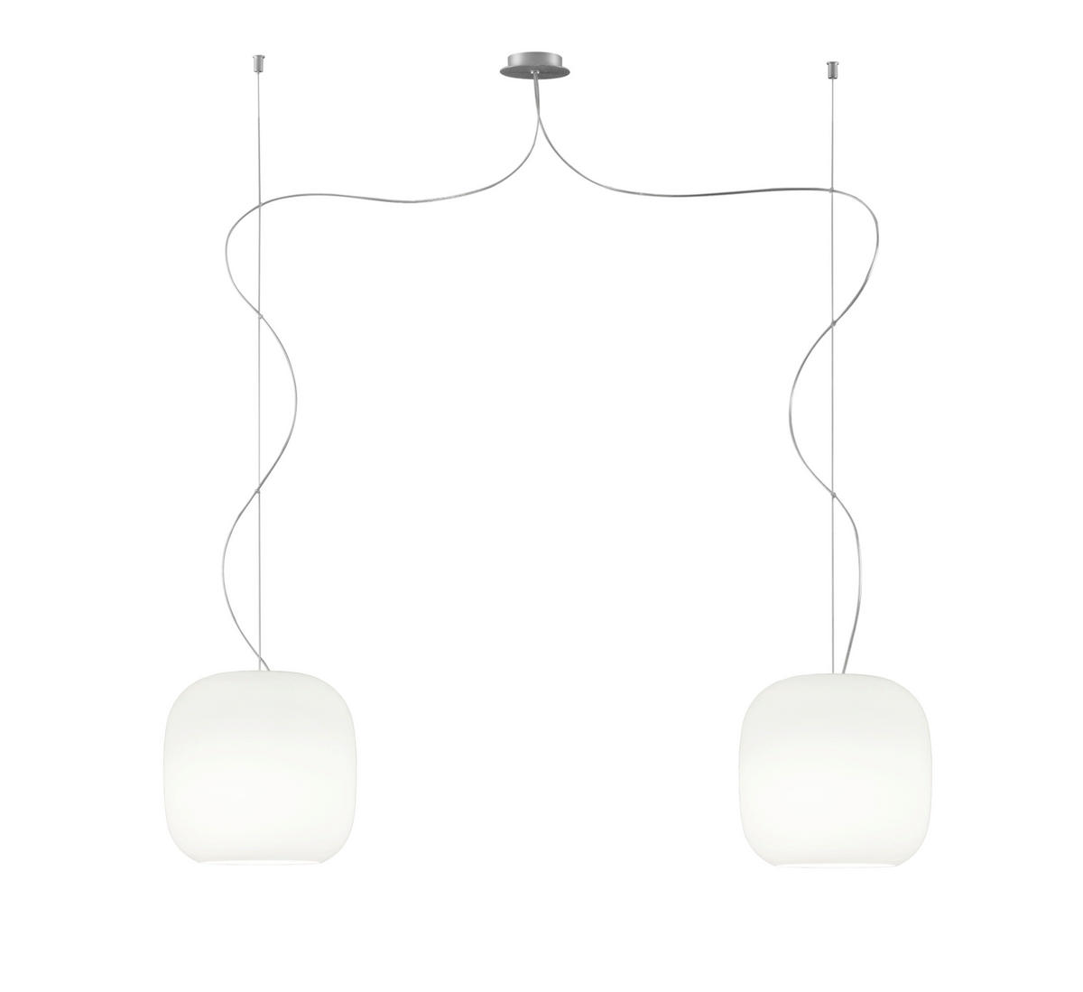 PENDELLEUCHTE MUREA 25/150 cm   - Weiß, KONVENTIONELL, Glas (25/150cm)