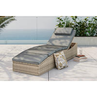 GARTENLIEGE 190/80/60 cm  - Grau, MODERN, Kunststoff/Textil (190/80/60cm) - Ambia Garden