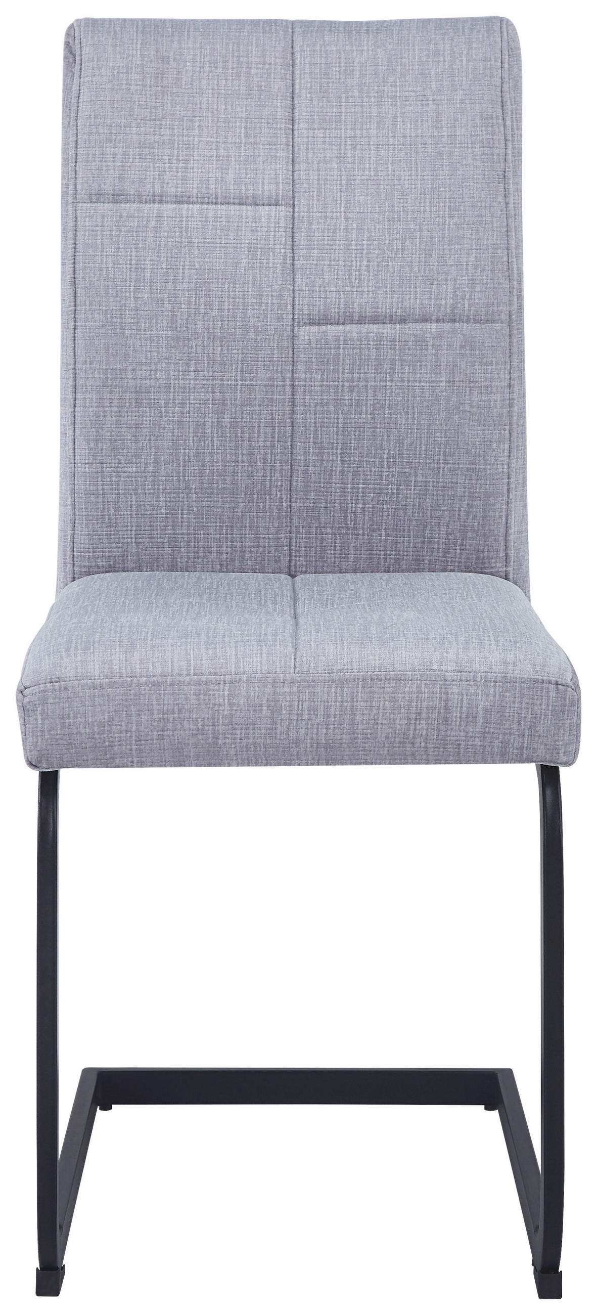 SCHWINGSTUHL  in Eisen Leinenoptik  - Hellgrau/Schwarz, KONVENTIONELL, Textil/Metall (41/98/55cm) - MID.YOU