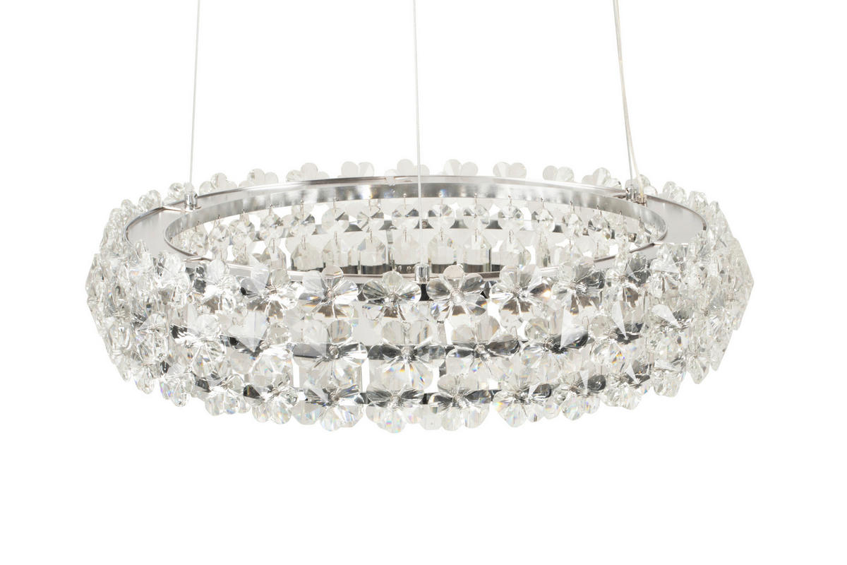 ZÁVĚSNÉ LED SVÍTIDLO, 60/150 cm  - čiré, Design, kov/sklo (60/150cm) - Glandor