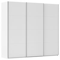 SCHWEBETÜRENSCHRANK 242/223/68 cm 3-türig Weiß  - Alufarben/Weiß, Basics, Holzwerkstoff/Metall (242/223/68cm) - Novel