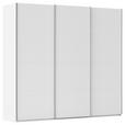 SCHWEBETÜRENSCHRANK  in Weiß  - Alufarben/Weiß, Basics, Holzwerkstoff/Metall (242/223/68cm) - Novel