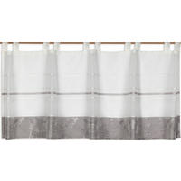 KURZGARDINE   140/50 cm   - Weiß/Grau, Basics, Textil (140/50cm)