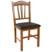 STOL, les, tekstil barve lešnika  - barve lešnika/temno rjava, Konvencionalno, tekstil/les (46/95,5/50,5cm) - Landscape