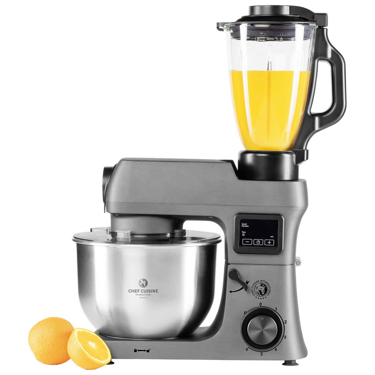 MULTI-KÜCHENMASCHINE Chef Cuisine Küchenmaschine  - Schwarz, Basics, Glas/Kunststoff (21/21/29cm) - CHEF CUISINE