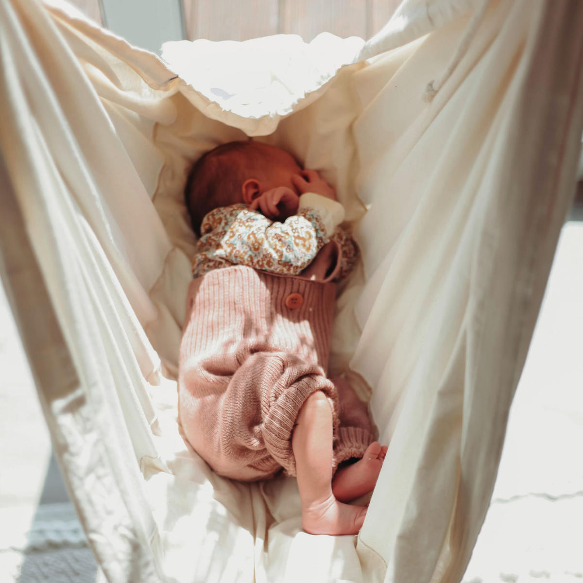 SCHMUSEWOLKE FEDERWIEGE  137/30/147 cm  - Beige, Basics, Holz/Textil (137/30/147cm) - SCHMUSEWOLKE