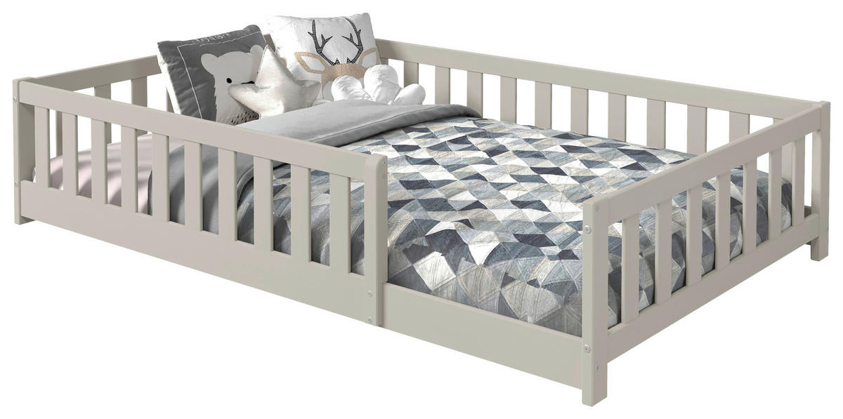 BODENBETT. 120/200 cm  in Taupe  - Taupe, MODERN, Holz/Holzwerkstoff (120/200cm) - P & B