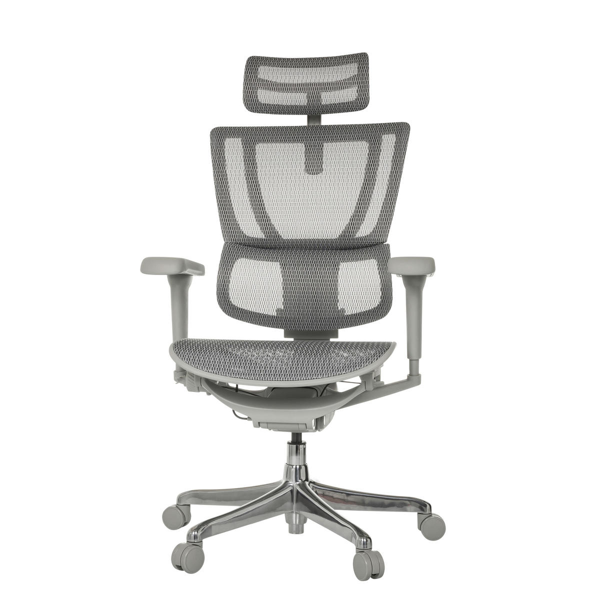 OTOČNÁ ŽIDLE, síť,  - šedá/barvy stříbra, Moderní, kov/textil (71/116 - 135/75cm) - MID.YOU