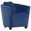 COCKTAILSESSEL Mikrofaser Blau    - Blau/Braun, Design, Holz/Textil (72/72/85cm)