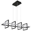 LED-HÄNGELEUCHTE  90/28 cm   - Opal/Schwarz, Design, Kunststoff/Metall (90/28cm) - Globo